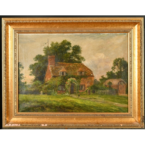 131 - Daniel Sherrin (1868-1940) British. A Country Cottage, Oil on canvas, Signed, 15.5