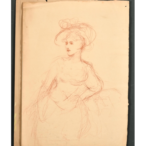 179 - Marcus Clayton Stone (1840-1921) British. Study of a Lady holding a Bonnet, Gouache, Unframed 13.75