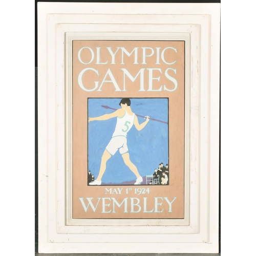 303 - Mary Kenyon (Early 20th Century) British. A Design for Olympic Games, May 1st 1924, Gouache, Inscrib... 