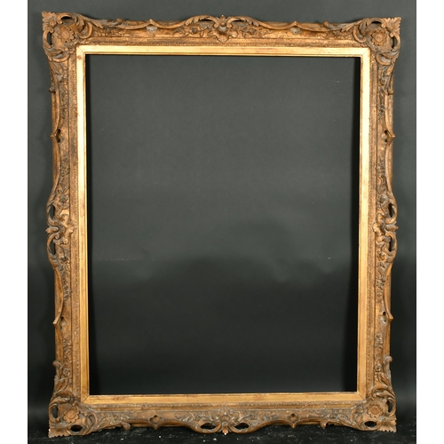 411 - 18th Century English School. A Carved Giltwood Frame, with swept and pierced centres and corners, re... 