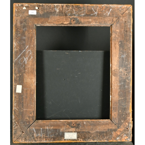 514 - Early 18th Century French School. A Louis XIV Carved Giltwood Frame, with swept corners, rebate 19