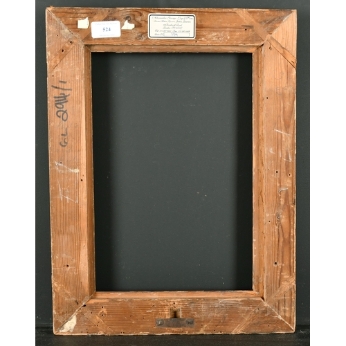 524 - 18th Century European School. A Carved Giltwood Italian Moulded Frame, rebate 13.25