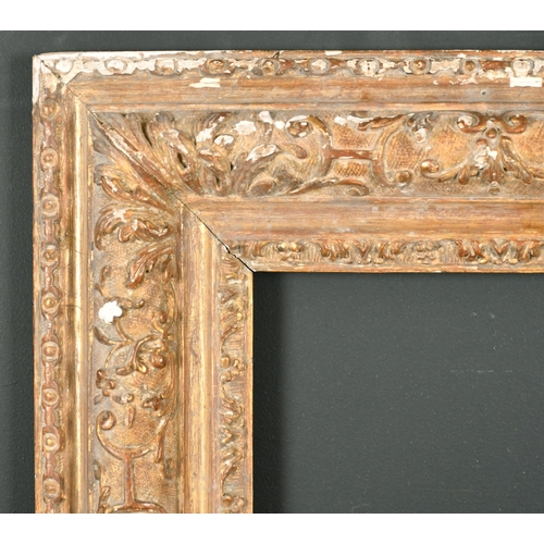 527 - Early 17th Century French School. A Louis XIII Carved Giltwood Moulded Frame, rebate 10.75