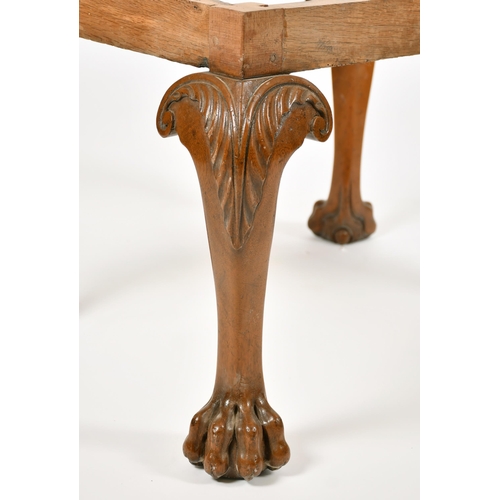 539 - Alexander G Ley & Son. A Reproduction Carved Stool, (no upholstery), height 16