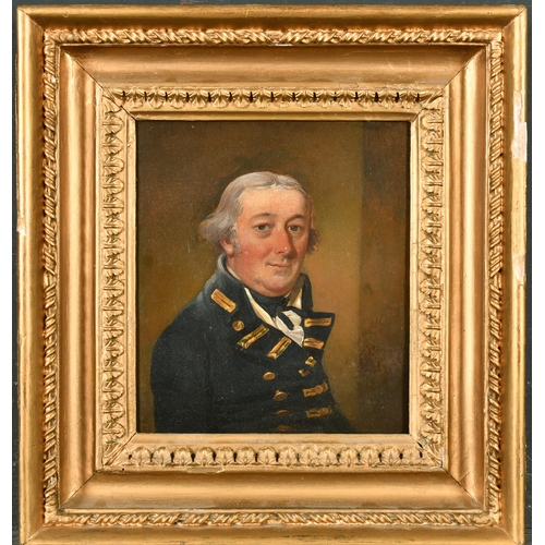 59 - Richard Livesay (c.1750-c.1823) British. Portrait of a Naval Officer, Oil on Paper, Signed and Indis... 