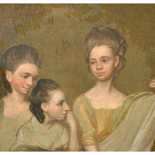 66 - Circle of John Singleton Copley (1738-1815) Anglo-American. A Sketch of Four Sisters showing Marriag... 