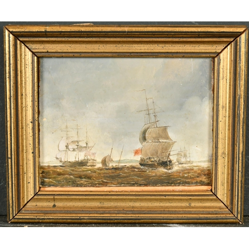 179 - 19th Century English School. A Shipping Scene, Oil on panel, 3.5