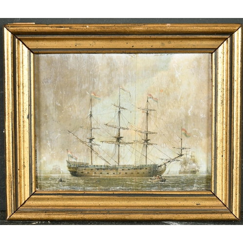 180 - 19th Century English School. A Shipping Scene, Oil on panel, 4