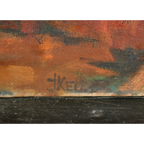 217 - 20th Century European School. Abstract Composition, Oil on canvas, Unframed 25.5