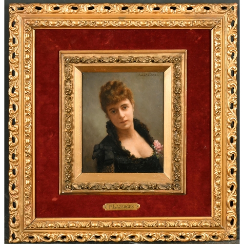 230 - Paul Jean-Baptiste Lazerges (1845-1902) French. Portrait of an Italian Beauty, Oil on panel, Signed,... 