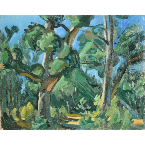 270 - Dimitry Merinoff (1896-1971) Russian. A Wooded Landscape, Oil on canvas, Inscribed verso, Unframed 1... 