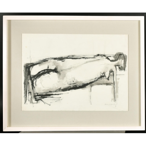 344 - Henry Cliffe (1919-1983) British. Nude Study, Watercolour, Signed and dated '58 in pencil, 15.5