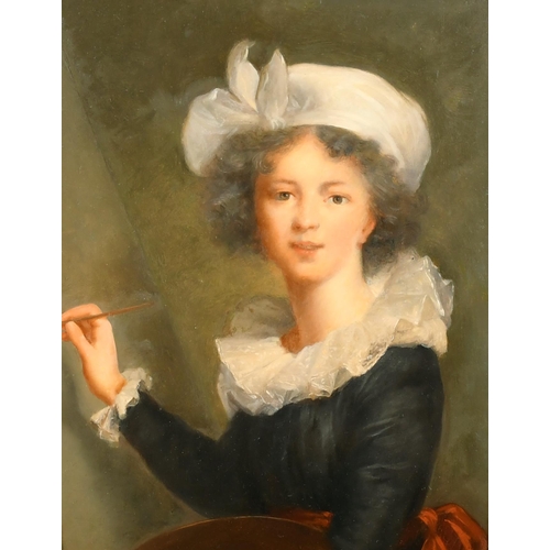 50 - After Elizabeth Vigee Le Brun (1755-1842) French. A Self Portrait of the Artist, Oil on board, in a ... 