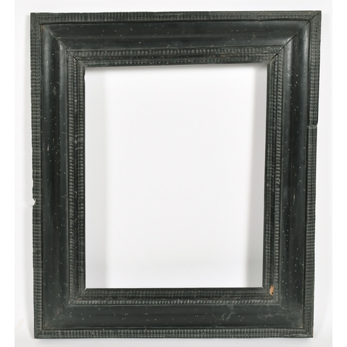 519 - 17th Century Dutch School. A Darkwood Rippled Frame, rebate 15