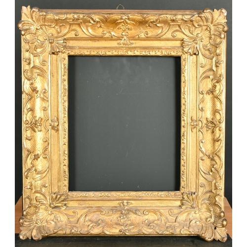 523 - Early 18th Century Italian School. A Venetian Carved Giltwood Swept Frame, rebate 14