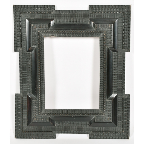 524 - 19th Century Dutch School. A Darkwood Rippled Frame, rebate 13.25