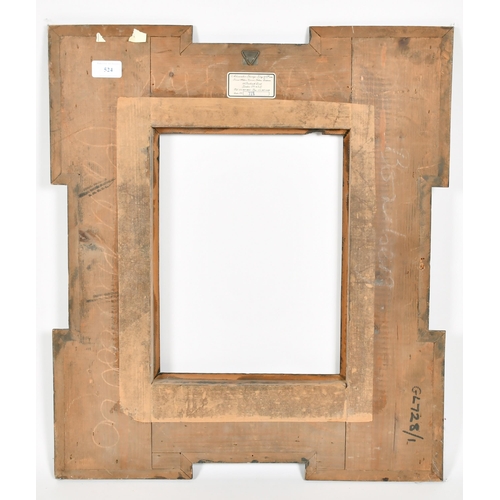 524 - 19th Century Dutch School. A Darkwood Rippled Frame, rebate 13.25