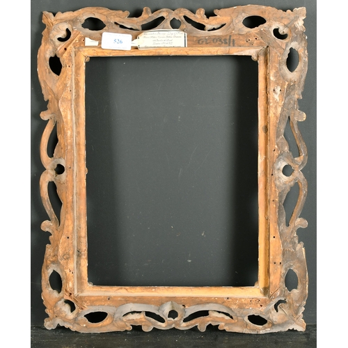 526 - 18th Century English School. A Fine Chippendale Carved Giltwood Swept Frame, rebate 12.5