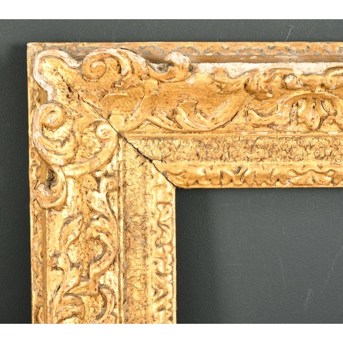 531 - 18th Century English School. A Carved Giltwood Frame with swept corners, rebate 8