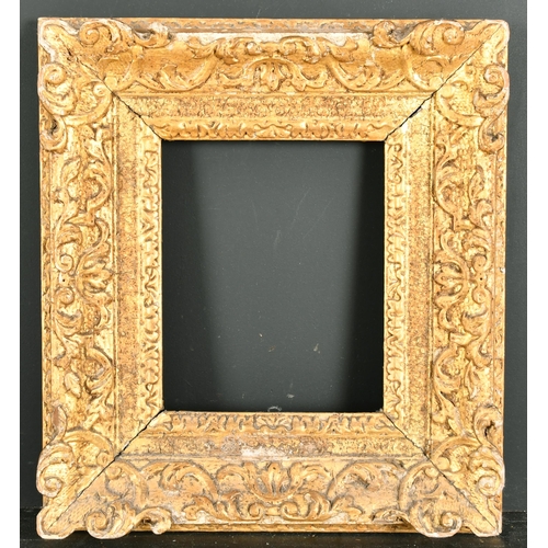 531 - 18th Century English School. A Carved Giltwood Frame with swept corners, rebate 8