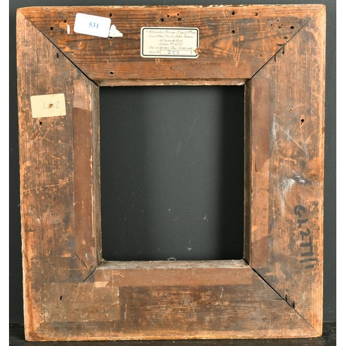 531 - 18th Century English School. A Carved Giltwood Frame with swept corners, rebate 8