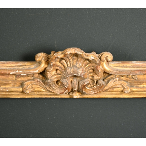 532 - 18th Century French School. A Carved Giltwood Frame with shell moulding pediment, horizontal, rebate... 