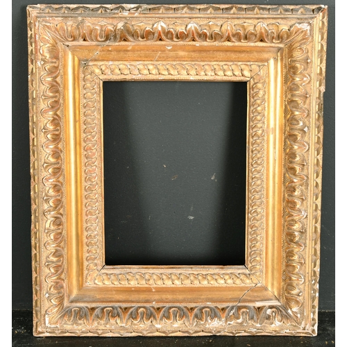 533 - 17th Century French School. A Carved Giltwood Louis XIII Frame, rebate 6.5