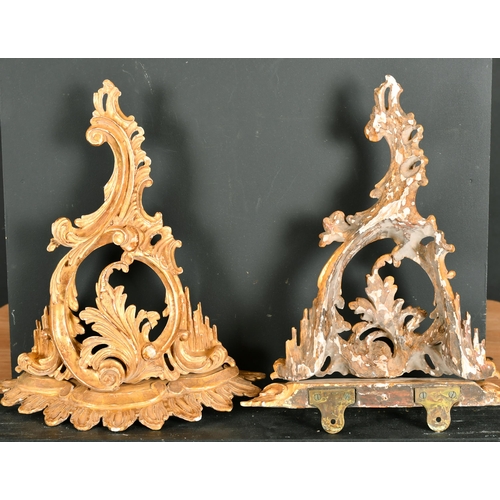 541 - 20th Century English School. A Pair of Carved Wood Wall Brackets, overall 12.5