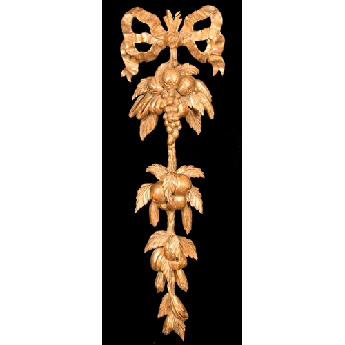 543 - 20th Century English School. A Carved Giltwood Hanging, overall 23