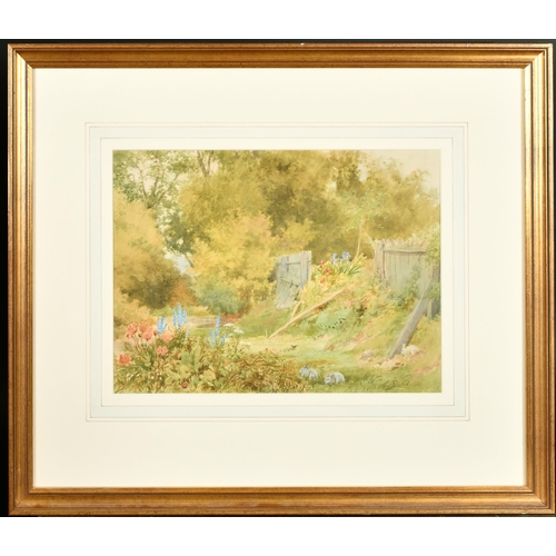 78 - Francis George Coleridge (1838-1923) British. 'The Deserted Garden', Watercolour, Signed, and inscri... 