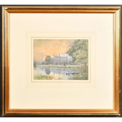 81 - Francis George Coleridge (1838-1923) British. 'Eton from the River', Watercolour, Signed, and inscri... 