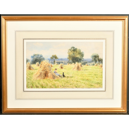 82 - Francis George Coleridge (1838-1923) British. 'A Berkshire Cornfield', Watercolour, Signed, and insc... 