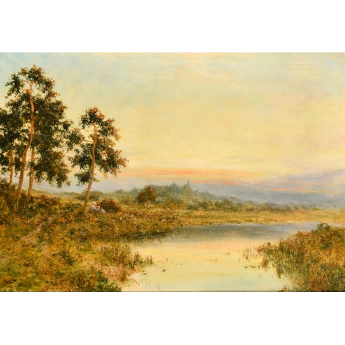 110 - Daniel Sherrin (1868-1940) British. A River Landscape, Oil on canvas, Signed, 20