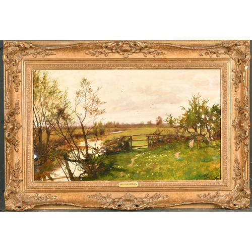 124 - William Greaves (1852-1938) British. A Tranquil River Landscape, Oil on canvas, Signed, 12