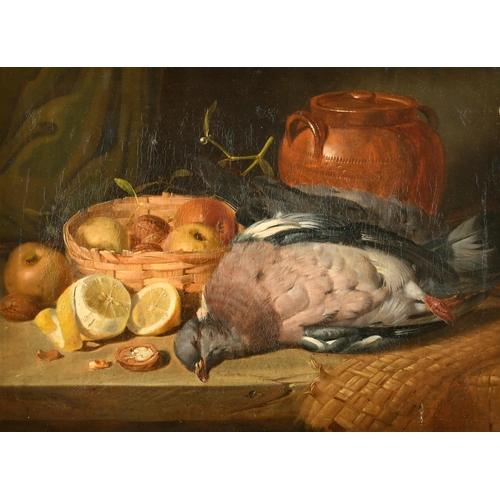 132 - John Wainwright (act.c.1860-1869) British. Still Life of Fruit and Dead Game, Oil on canvas, Signed ... 