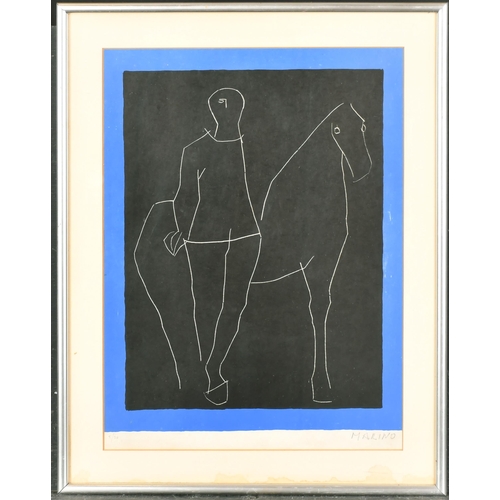 177 - Marino Marini (1901-1980) Italian. Man and Horse, Lithograph in colours, Signed and numbered 5/30 in... 