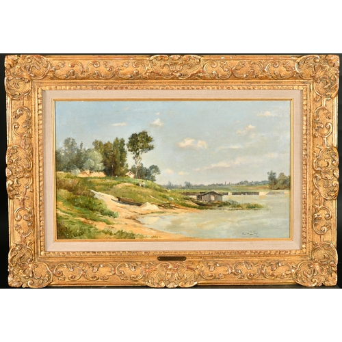 199 - Maurice Levis (1860-1940) French. A River Scene, Oil on Canvas, Signed, 13