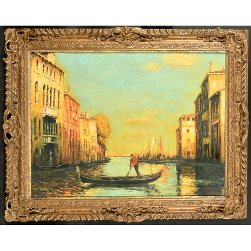 200 - Circle of Marc Aldine (20th Century) French. A Venetian Scene, Oil on board, Bears a signature, 21.2... 