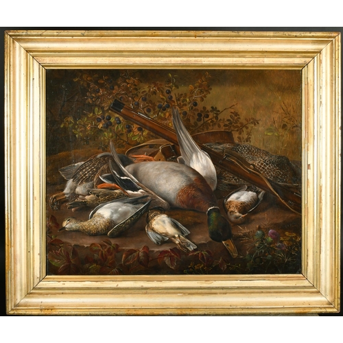 215 - Johan Laurentz Jensen (1800-1856) Danish. Still Life of Dead Birds and a Musket, Oil on canvas, Sign... 