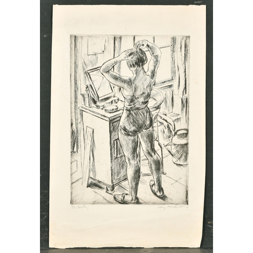 260 - Kathleen Anderson (1902-1974) British. A Lady Dressing by her Mirror, Etching, Signed and inscribed ... 