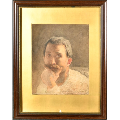 270 - Frederick Smallfield (1829-1915) British. A Man Deep in Thought, Watercolour, Signed, 10.5