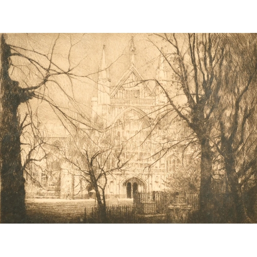 325 - Early 20th Century English School. 'Winchester Cathedral', Etching, 6