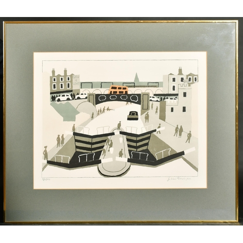 329 - Julian Trevelyan (1910-1988) British. Camden Lock, Lithograph, Signed and numbered 86/100 in pencil,... 