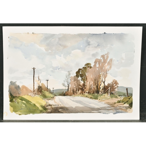 363 - Edward Wesson (1910-1983) British. A Country Lane, Watercolour, Signed in pencil, Unframed 13