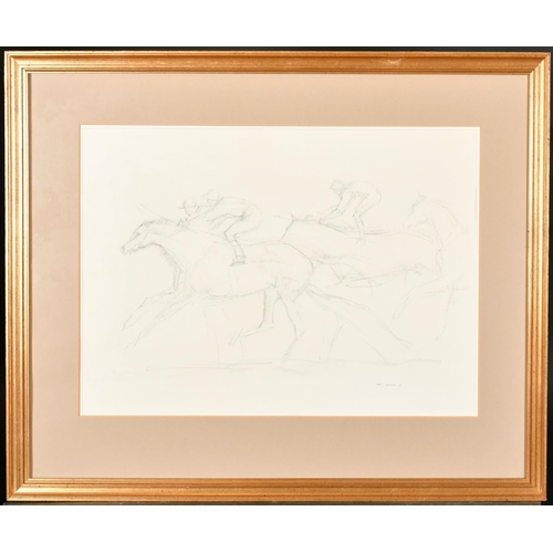 381 - John Rattenbury Skeaping (1901-1980) British. 'The Race', Pencil, Signed and dated '77, 14.5