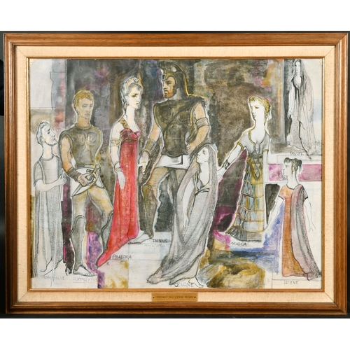 394 - Leslie Hurry (1909-1978) British. 'Phedre', Watercolour and Ink, Inscribed, Inscribed circa 1963 on ... 