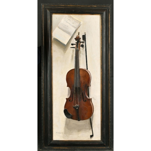 414 - Howard Morgan (1949-2020) British. A Violin, Oil on canvas, Signed and dated '79, 33