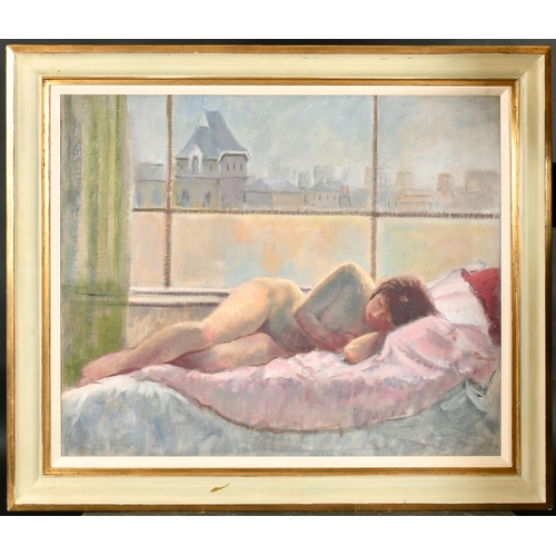 422 - Frederick Charles Thomas Bagust (1901-1985) British. A Naked Lady Asleep on a Bed, Oil on canvas, wi... 