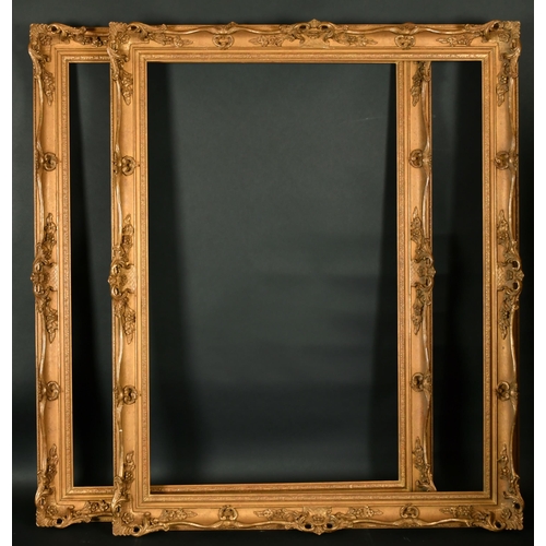 460 - 19th Century English School. A Pair of Gilt Composition Frames, with swept and pierced centres and c... 