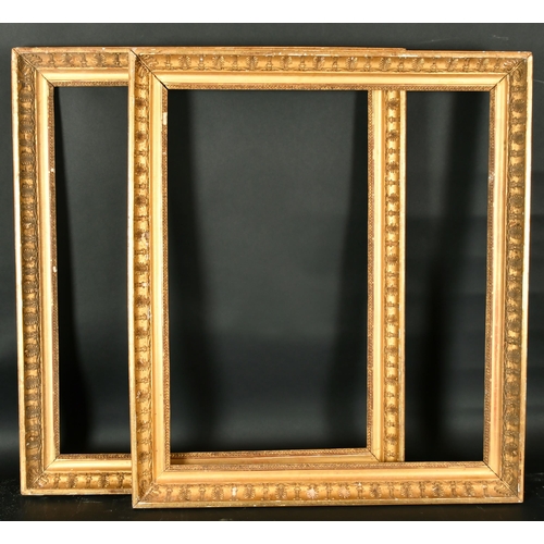 480 - 19th Century French School. A Near Pair of Empire Gilt Composition Frames, rebate 28